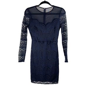 Dynamite Black Lace Long Sleeve Dress
